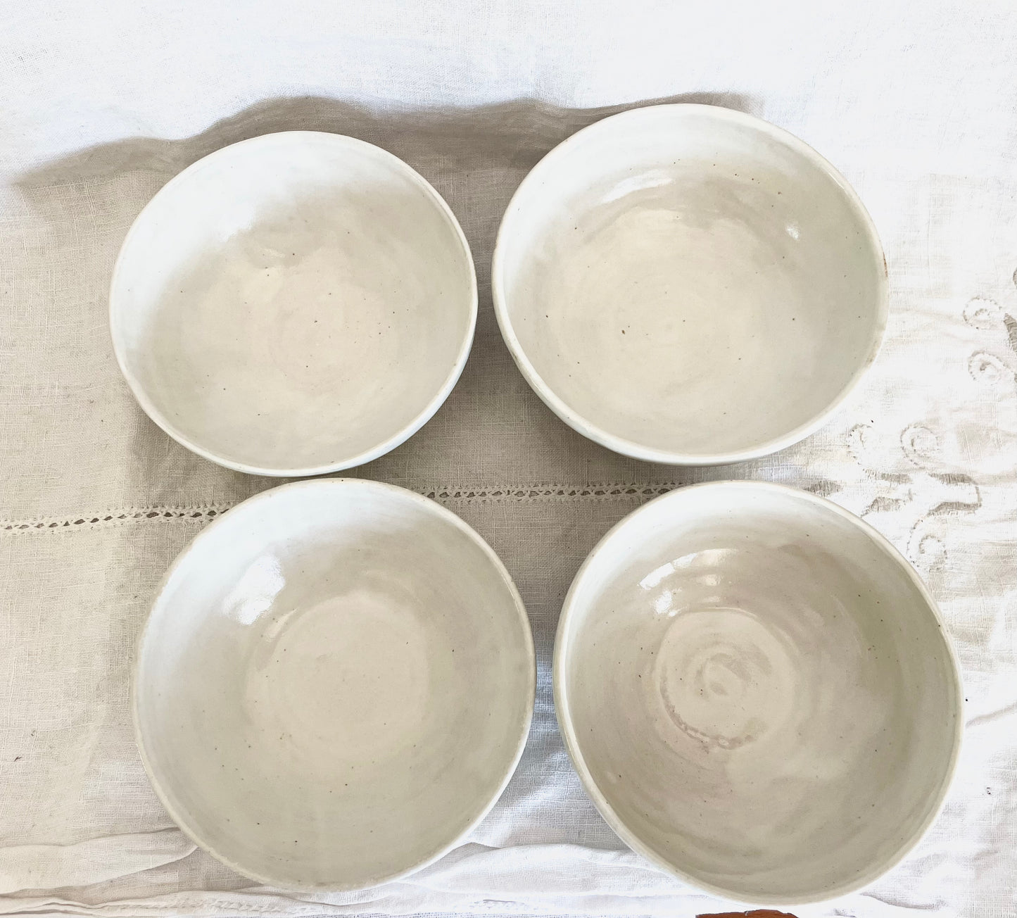 Cereal Bowls in White