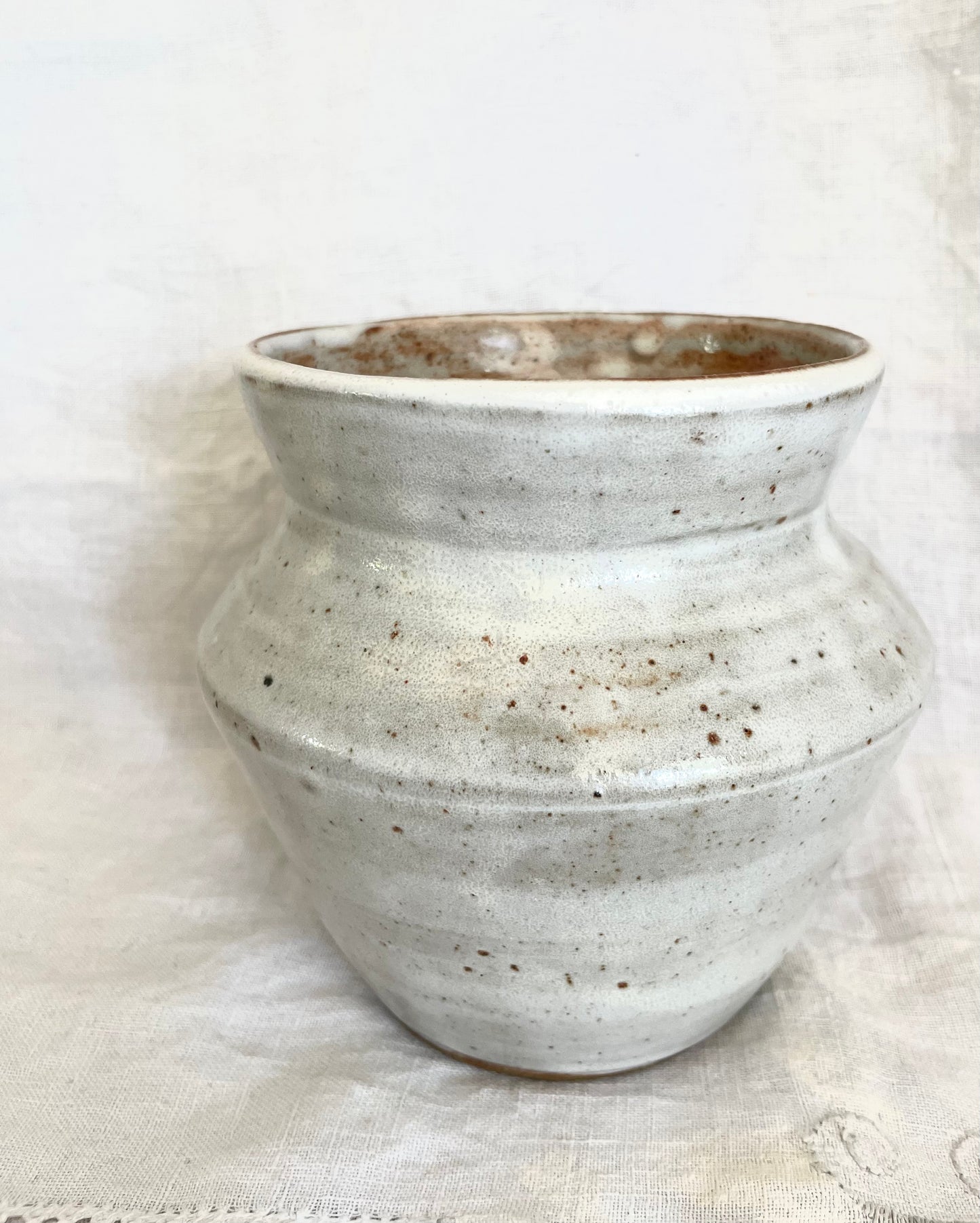 Shino and White Classic Vase