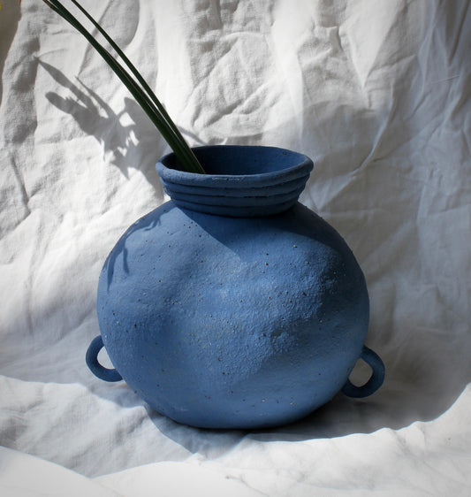 Textured Lines IV Vase Blue Moon