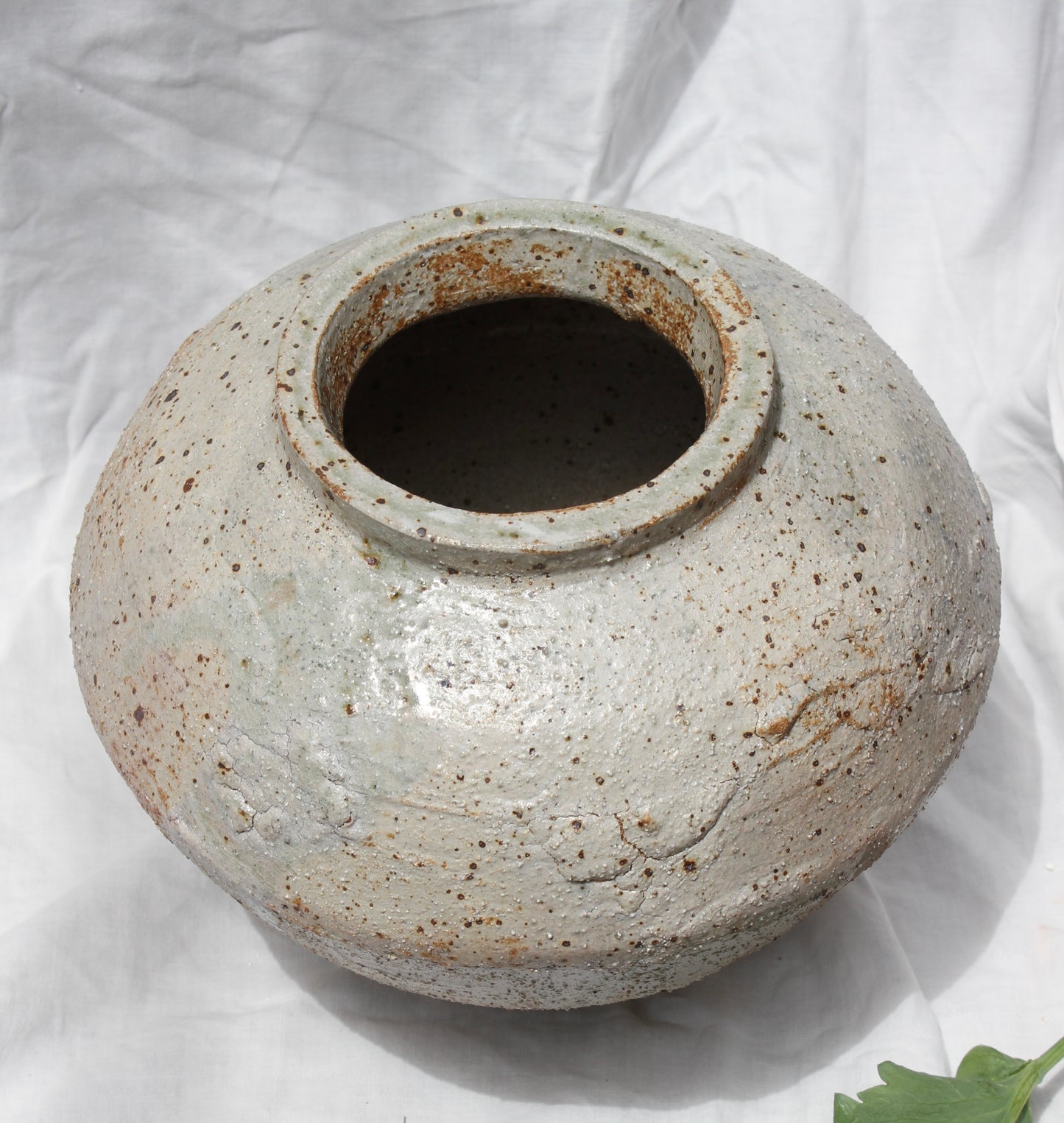 Moon Jar with Iron and slip