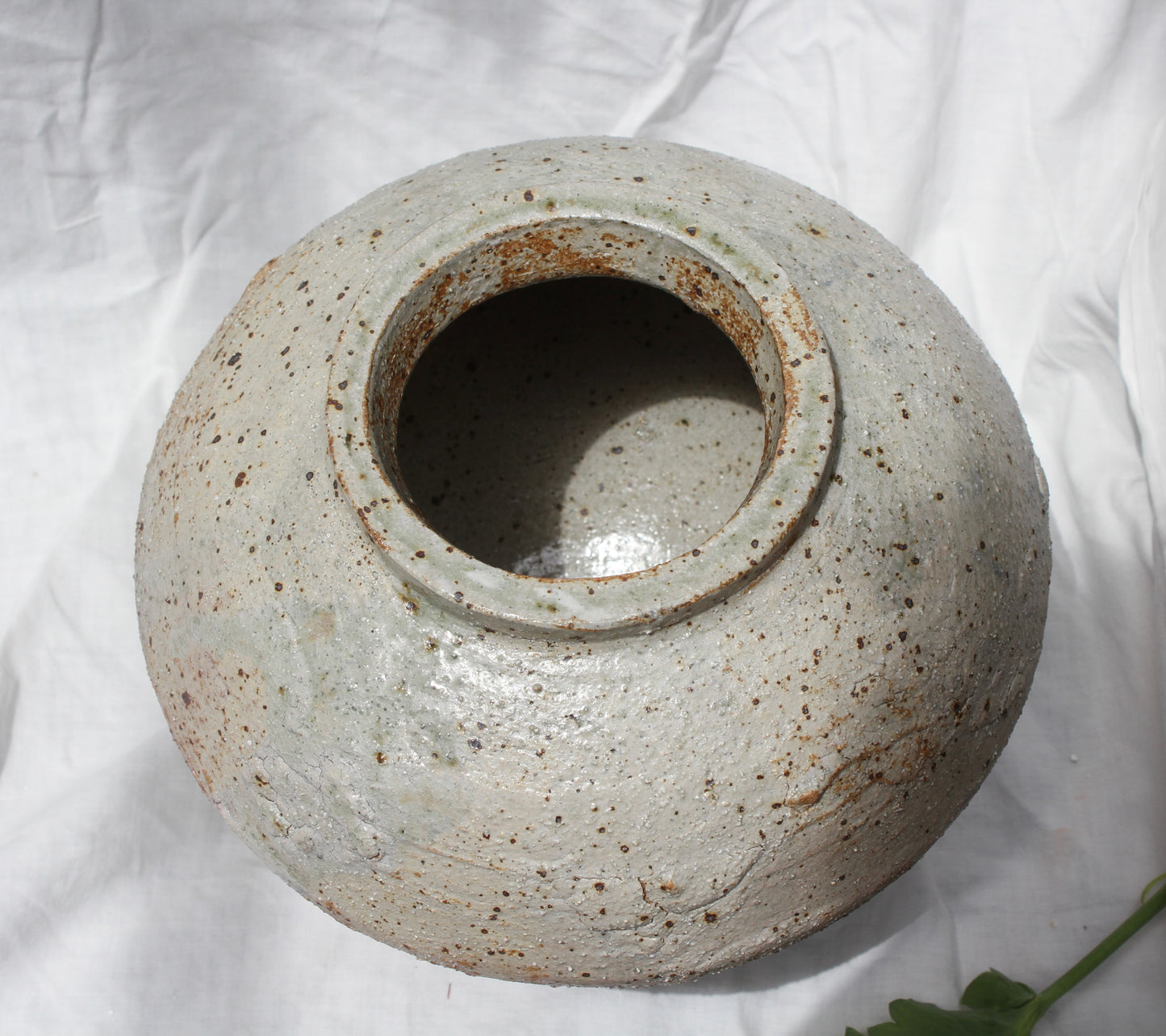 Moon Jar with Iron and slip