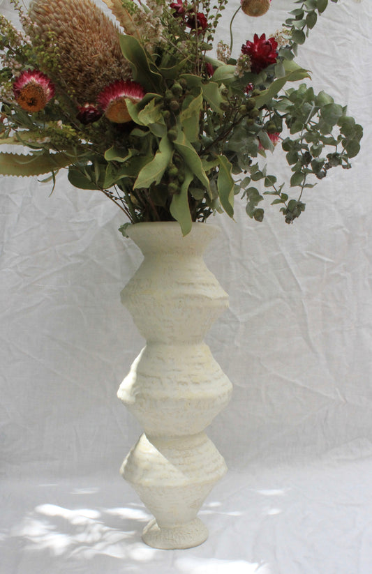 Textured Lines VII Geometric Tower Vase