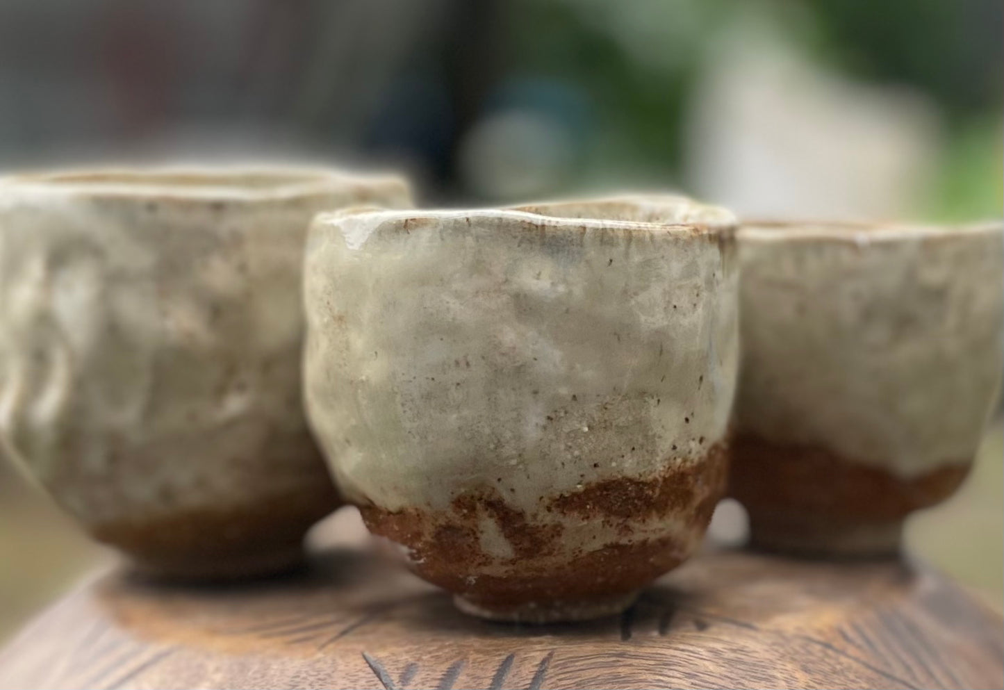 Shino style tea cups