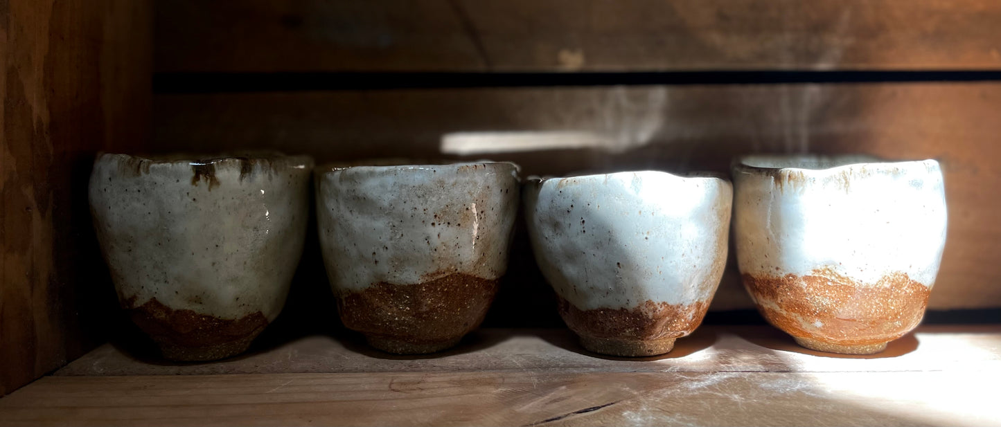 Shino style tea cups